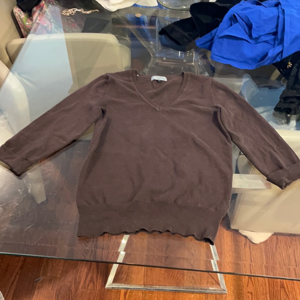 Red Herring V neck brown size 10 sweater